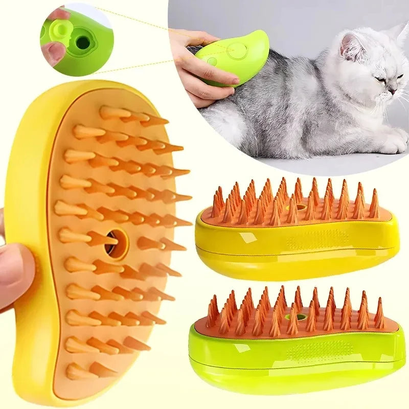 Steam brush for cats